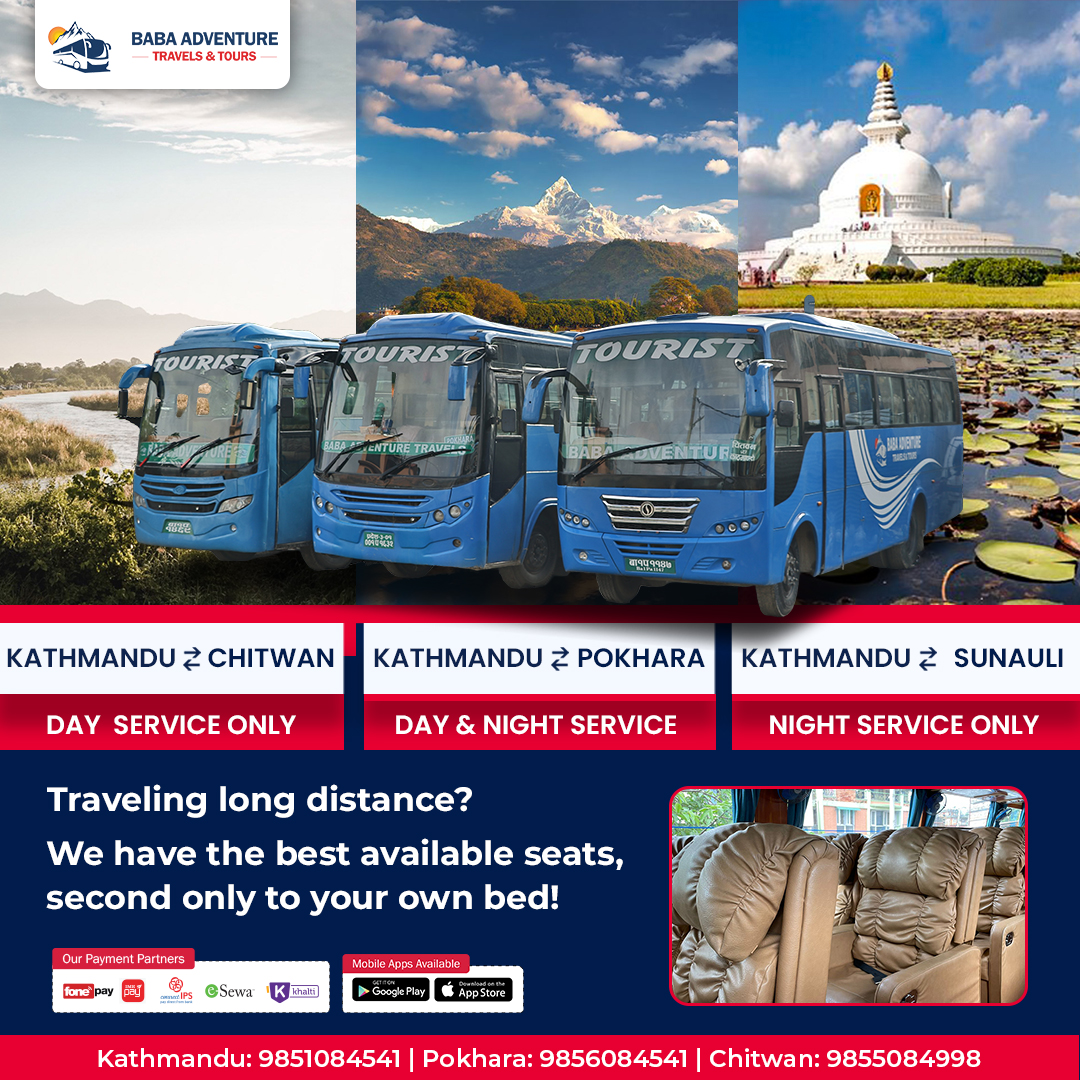 BABA Adventures – The Best Tourist Bus Ticket Provider in Nepal