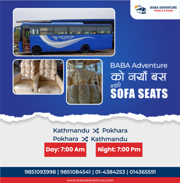 Kathmandu to Pokhara Tourist Bus Ticket