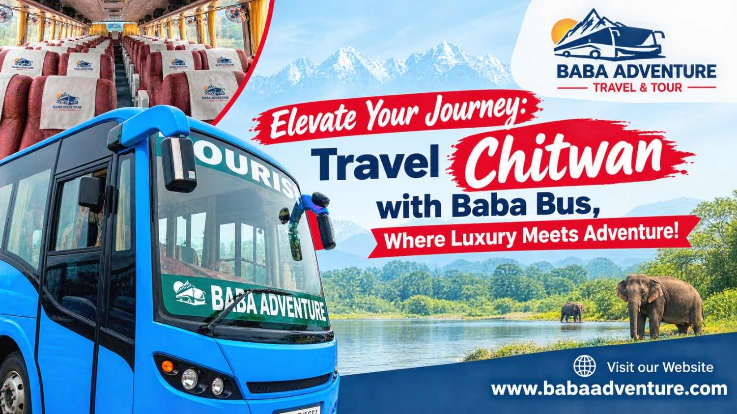 Elevate Your Journey: Travel Chitwan with Baba Bus, Where Luxury Meets Adventure!